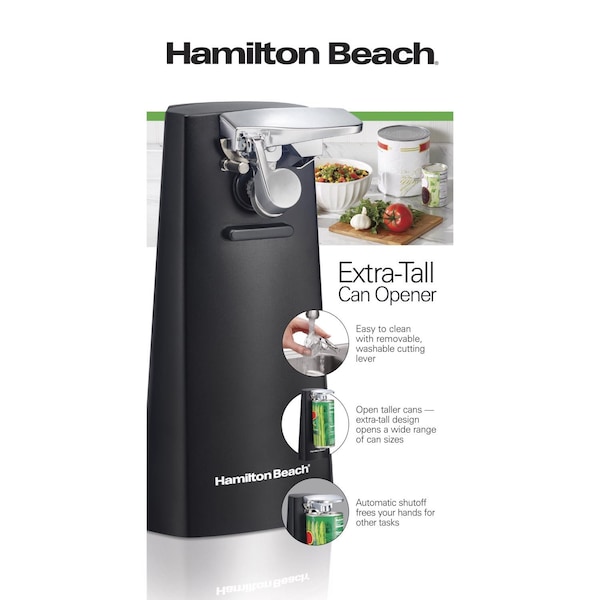 Hamilton Beach Hamilton Beach Black Electric Can Opener Magnetic Lid Holder - 76702
