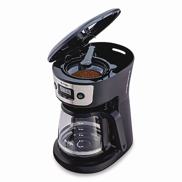 Mr. Coffee Programmable Coffee Maker, 12-Cup, Black/Stainless Steel - 2176619/2176620