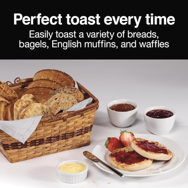 Hamilton Beach Hamilton Beach Proctor Silex Plastic Black 2 slot Toaster 6.2 in. H X 5.3 in. W X 10.3 in. D - 22624