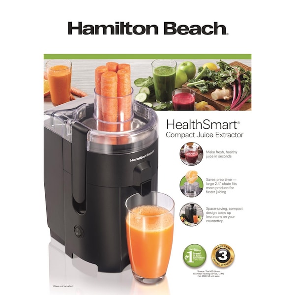 Hamilton Beach Hamilton Beach HealthSmart Black Plastic 12 oz Juice Extractor - 67500