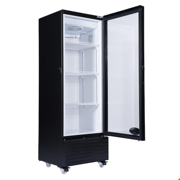 Koolmore 21 in. One Glass Door Commercial Display Merchandiser Refrigerator Cooler in Black, 8 cu. ft. - KM-MDR-1GD-8C