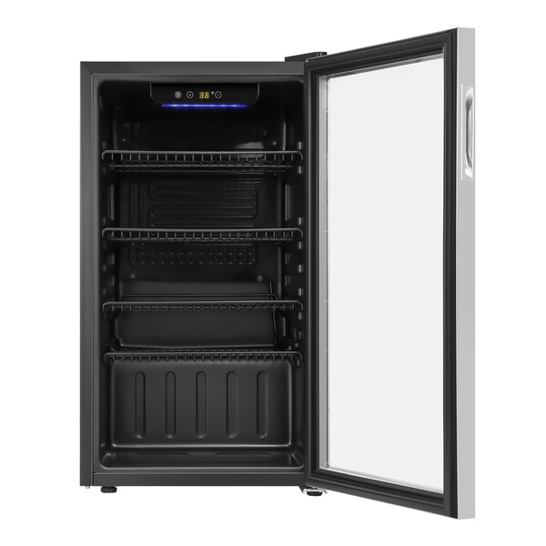 Koolmore 18 in. 3.2 Cu. Ft. Beverage Refrigerator Merchandiser with Stainless Steel Trim and Touch Panel - KM-BR32SS