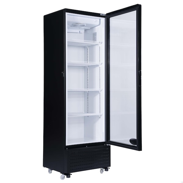 Koolmore 23 in. One Glass Door Commercial Display Merchandiser Refrigerator Cooler in Black, 10 cu. ft. - KM-MDR-1GD-10C