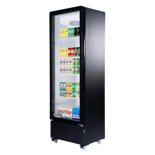Koolmore 23 in. One Glass Door Commercial Display Merchandiser Refrigerator Cooler in Black, 10 cu. ft. - KM-MDR-1GD-10C