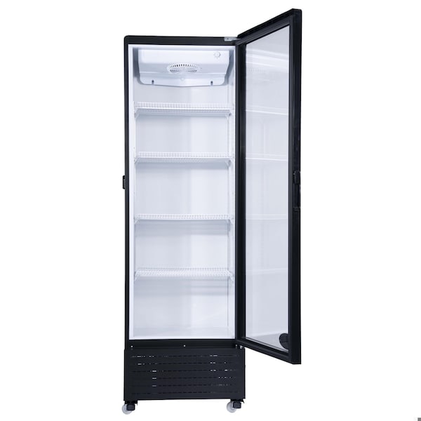 Koolmore 23 in. One Glass Door Commercial Display Merchandiser Refrigerator Cooler in Black, 10 cu. ft. - KM-MDR-1GD-10C