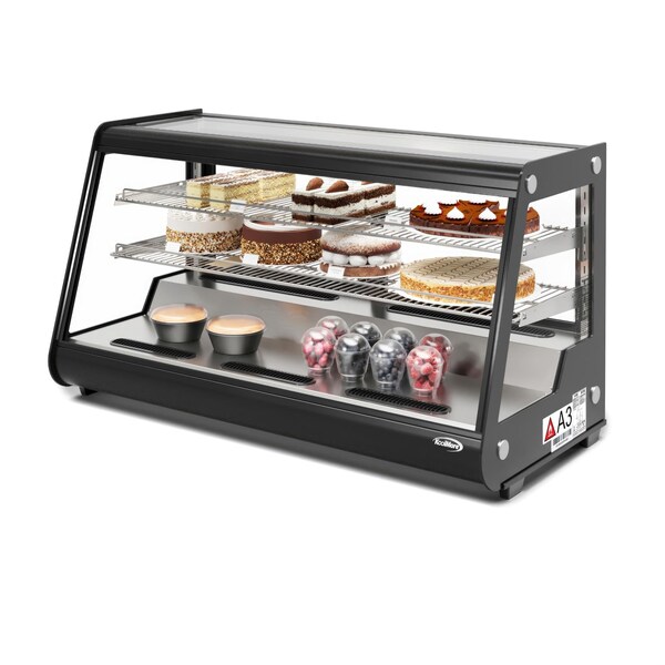 Koolmore 48 in. Countertop Bakery Display Refrigerator in Black, 7 cu. ft. - CDC-7C-BK