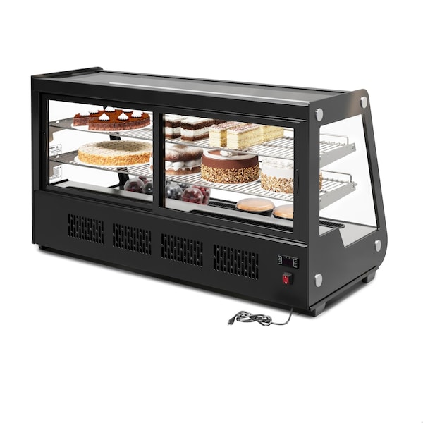 Koolmore 48 in. Countertop Bakery Display Refrigerator in Black, 7 cu. ft. - CDC-7C-BK