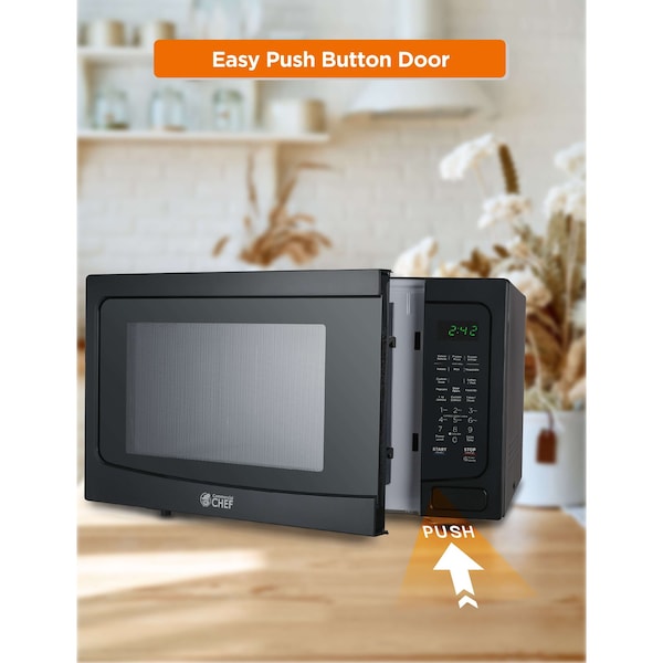 Commercial Chef 1.6 Cu. Ft. Countertop Microwave with Touch Controls & Digital Display, Black Microwave - CHM16MB6