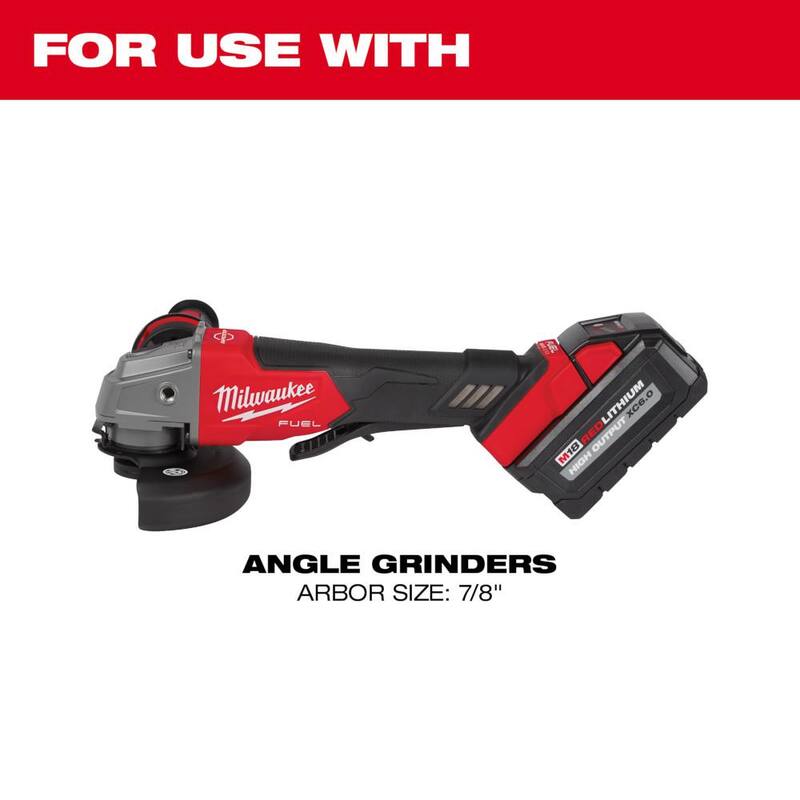 Rueda de rectificado Milwaukee de 4-1/2 pulgadas x 1/4 de pulgada x 7/8 de pulgada (Tipo 27) - 49-94-4520