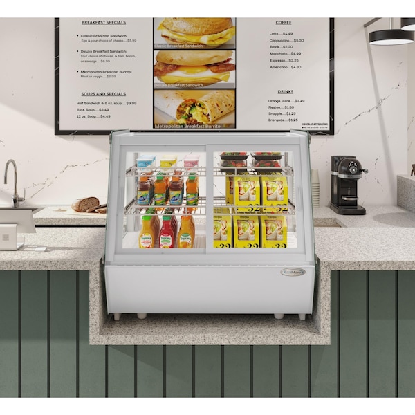 Koolmore 28 in. Self-Service Countertop Display Refrigerator in White - CDC-125-WH