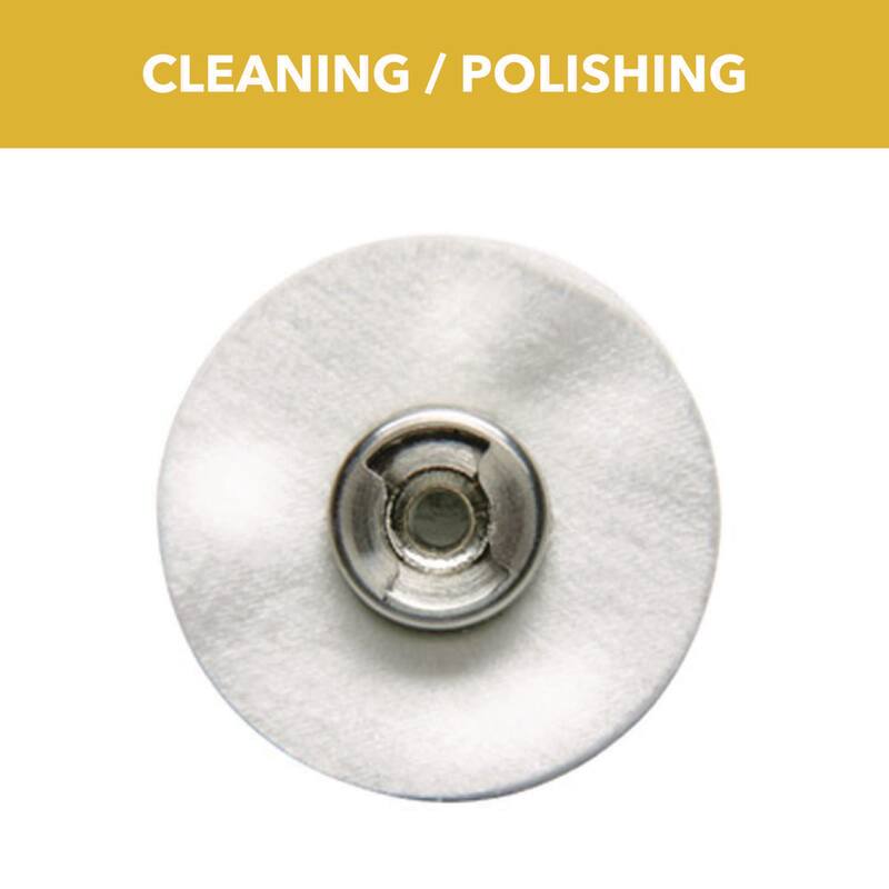 Herramienta rotativa Dremel EZ Lock de 1 pulgada con rueda de pulido de tela para cubiertos, partes de automóviles y herrajes de puertas y ventanas - 423E