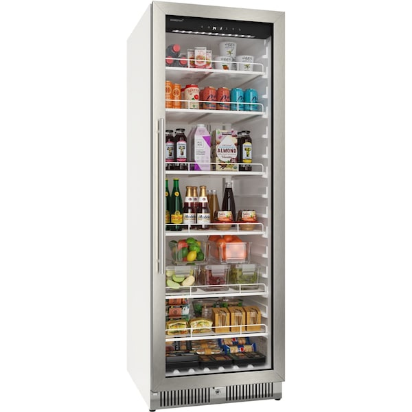 Edgestar 24 Inch Wide 137 Cu Ft Commercial Beverage Merchandiser W Temperature Alarm and Reversible Door - VBM131SS
