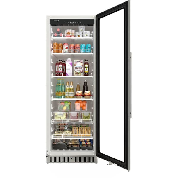 Edgestar 24 Inch Wide 137 Cu Ft Commercial Beverage Merchandiser W Temperature Alarm and Reversible Door - VBM131SS