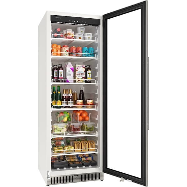 Edgestar 24 Inch Wide 137 Cu Ft Commercial Beverage Merchandiser W Temperature Alarm and Reversible Door - VBM131SS