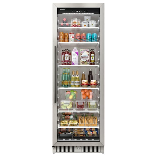 Edgestar 24 Inch Wide 137 Cu Ft Commercial Beverage Merchandiser W Temperature Alarm and Reversible Door - VBM131SS