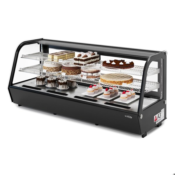 Koolmore 60 in. Countertop Bakery Display Refrigerator in Black, 8 cu. ft. - CDC-8C-BK