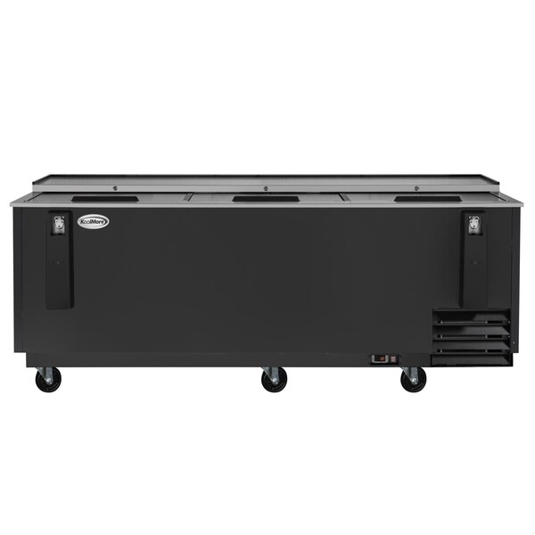 Koolmore 95 in. Commercial Bottle Cooler in Black with Built-In Opener, ETL Listed, 30 cu. ft. - KM-BOC95-BK