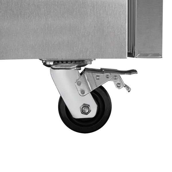 Koolmore 84 in. Commercial Chef Base Refrigerator Storage Cabinet, Pull-Out Drawers, Rolling Caster Wheels - KM-BR-844D