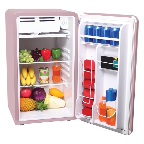 Frigidaire 3.2-Cu.ft 60-Watt Retro Compact Refrigerator, Pink - EFR372-B-PINK