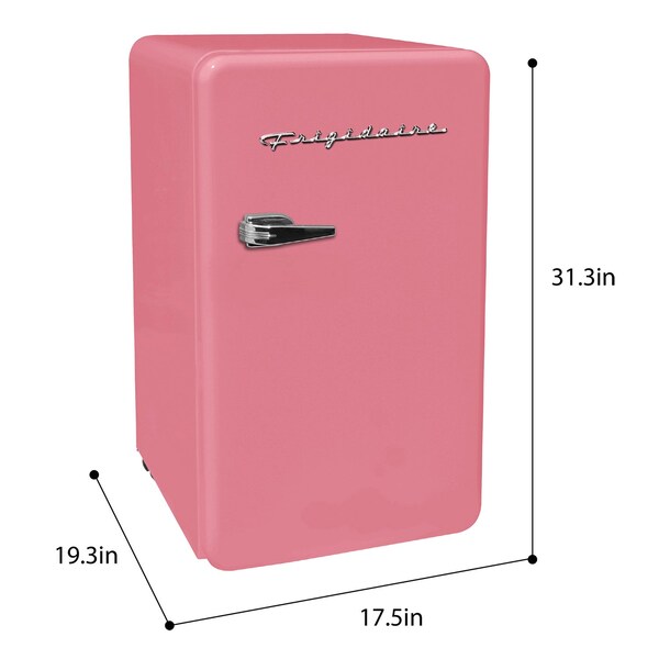 Frigidaire 3.2-Cu.ft 60-Watt Retro Compact Refrigerator, Pink - EFR372-B-PINK