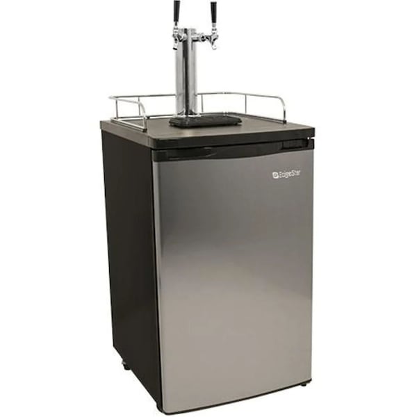 Edgestar 20 Inch Wide Dual Tap Kegerator for Full Size Kegs with Ultra Low Temp - KC2000SSTWINA