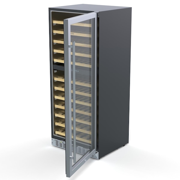 Koolmore 23 in. Dual Zone, Full Glass Door, Wine Cooler Refrigerator, Freestanding or Built-In, 9.7 cu ft. - KM-CW92DZ-SS