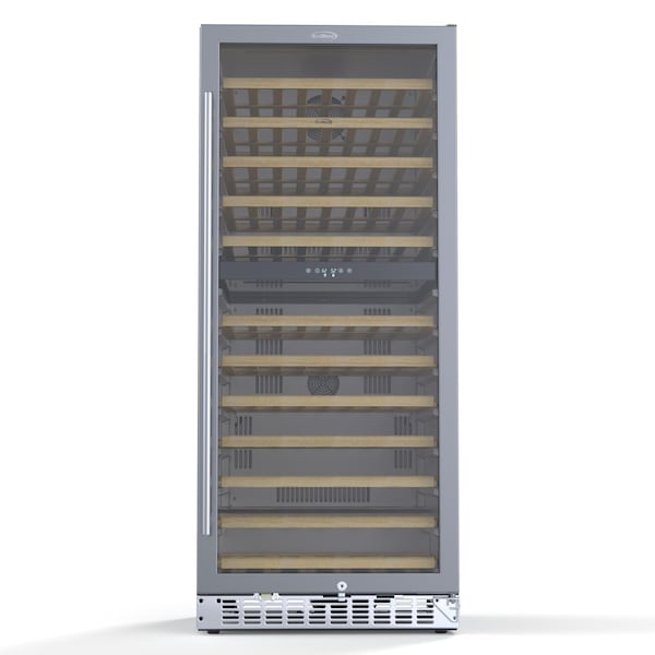 Koolmore 23 in. Dual Zone, Full Glass Door, Wine Cooler Refrigerator, Freestanding or Built-In, 9.7 cu ft. - KM-CW92DZ-SS