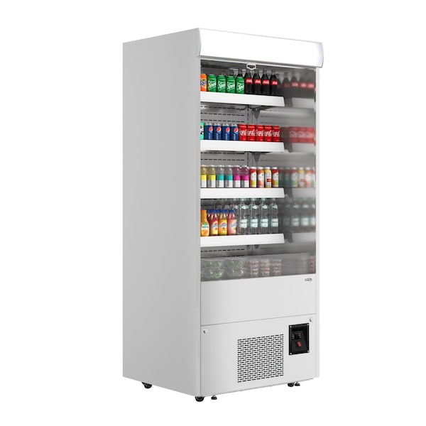 Koolmore 35.5 in. Open-Air Merchandiser Grab and Go Refrigerator, 18 cu. ft. in Stainless Steel - KM-CDA-18C-SS