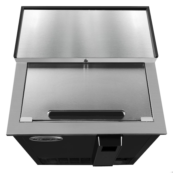 Koolmore 25 in. Commercial Bottle Cooler in Black with Built-In Opener, ETL Listed, 5 cu. ft. - KM-BOC25-BK