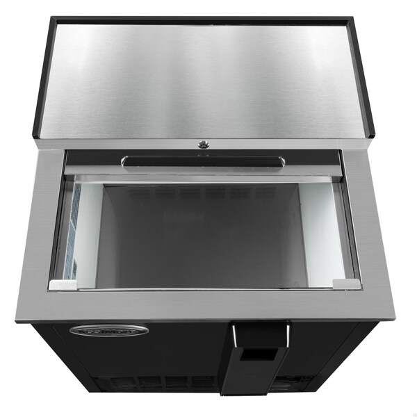 Koolmore 25 in. Commercial Bottle Cooler in Black with Built-In Opener, ETL Listed, 5 cu. ft. - KM-BOC25-BK