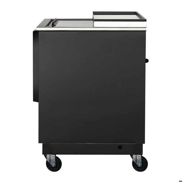 Koolmore 25 in. Commercial Bottle Cooler in Black with Built-In Opener, ETL Listed, 5 cu. ft. - KM-BOC25-BK