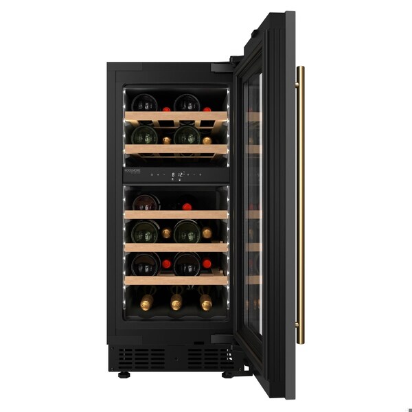 Koolmore Reserve 15 in. Under-Counter Panel Ready Dual Zone Built-in Wine Cooler with 23 Bottle Cap - KM-CW28DZ-WPR