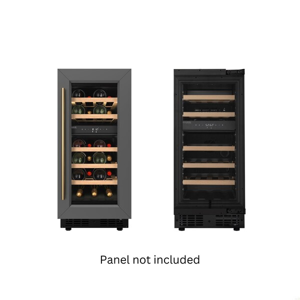 Koolmore Reserve 15 in. Under-Counter Panel Ready Dual Zone Built-in Wine Cooler with 23 Bottle Cap - KM-CW28DZ-WPR