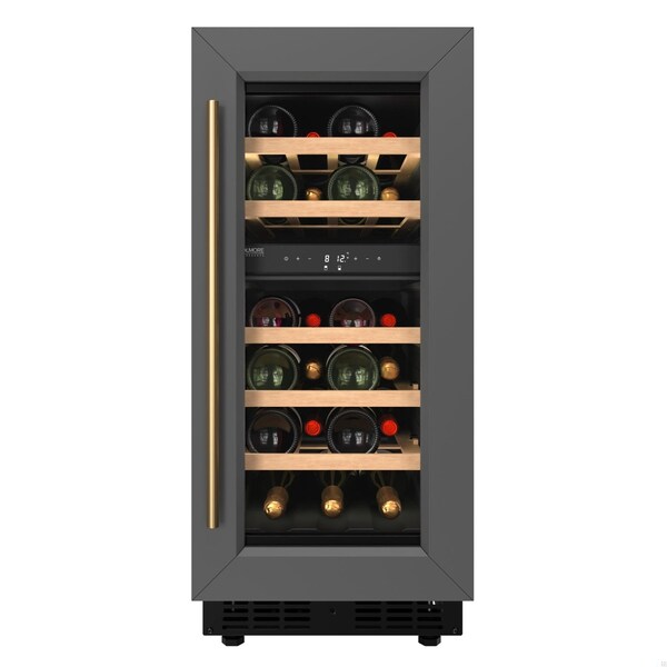 Koolmore Reserve 15 in. Under-Counter Panel Ready Dual Zone Built-in Wine Cooler with 23 Bottle Cap - KM-CW28DZ-WPR
