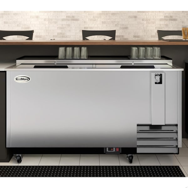 Koolmore 65 in. Commercial Bottle Cooler in Stainless-Steel with Built-In Opener, ETL Listed, 19 cu. ft. - KM-BOC65-SS