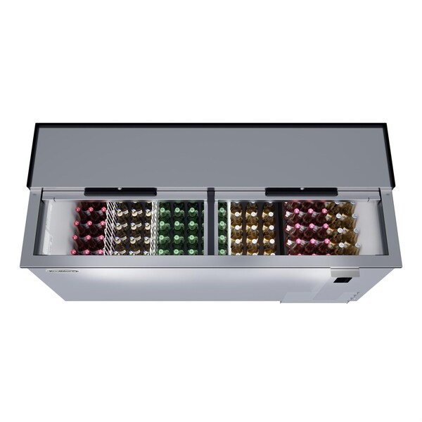 Koolmore 65 in. Commercial Bottle Cooler in Stainless-Steel with Built-In Opener, ETL Listed, 19 cu. ft. - KM-BOC65-SS