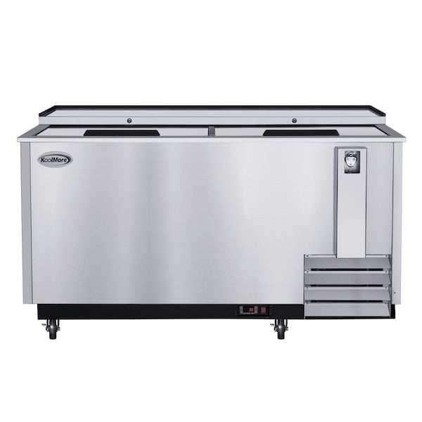 Koolmore 65 in. Commercial Bottle Cooler in Stainless-Steel with Built-In Opener, ETL Listed, 19 cu. ft. - KM-BOC65-SS
