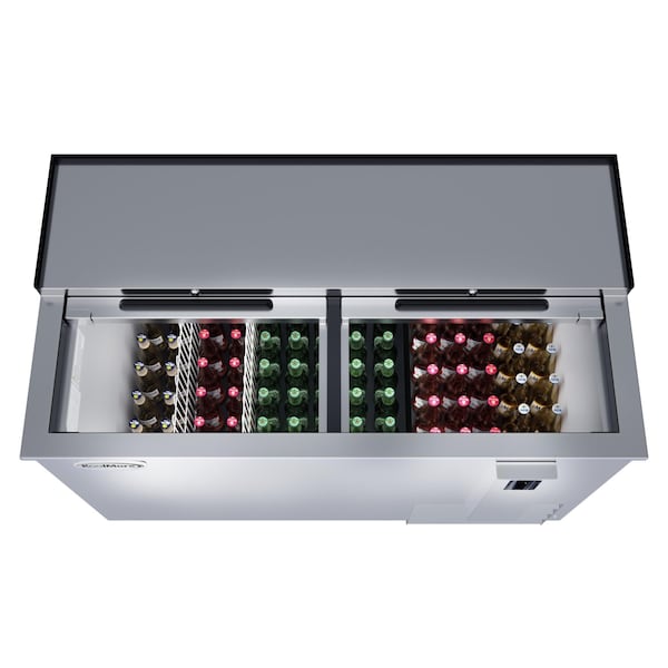 Koolmore 50 in. Commercial Bottle Cooler in Stainless-Steel with Built-In Opener, ETL Listed, 14 cu. ft. - KM-BOC50-SS