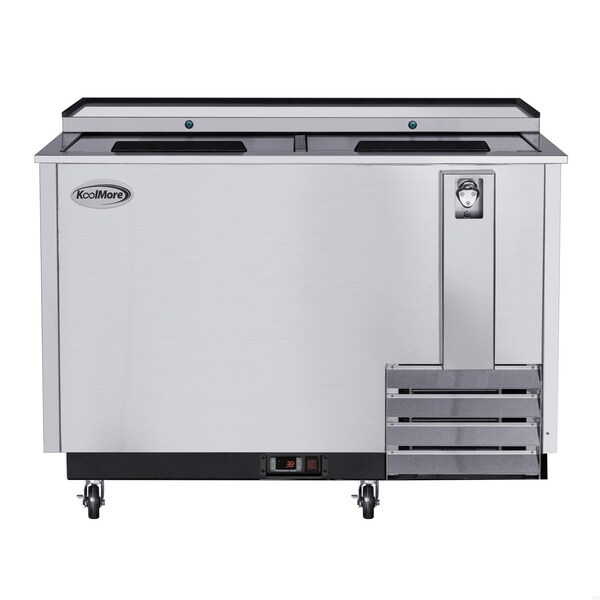 Koolmore 50 in. Commercial Bottle Cooler in Stainless-Steel with Built-In Opener, ETL Listed, 14 cu. ft. - KM-BOC50-SS