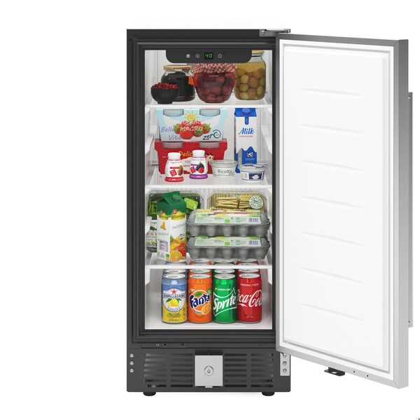 Koolmore 15 in. Small Stainless Steel Built-In Refrigerator and Beverage Cooler, 3 cu. ft. - KM-BIR3C-SS