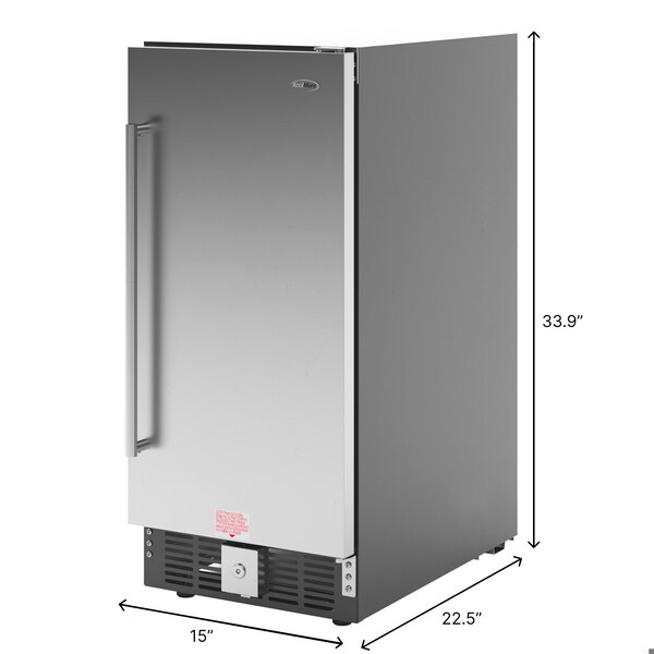 Koolmore 15 in. Small Stainless Steel Built-In Refrigerator and Beverage Cooler, 3 cu. ft. - KM-BIR3C-SS