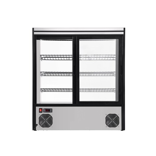 Koolmore 31 in. 4-Tier Commercial Countertop Display Refrigerator in Stainless-Steel - CDC-69-SS