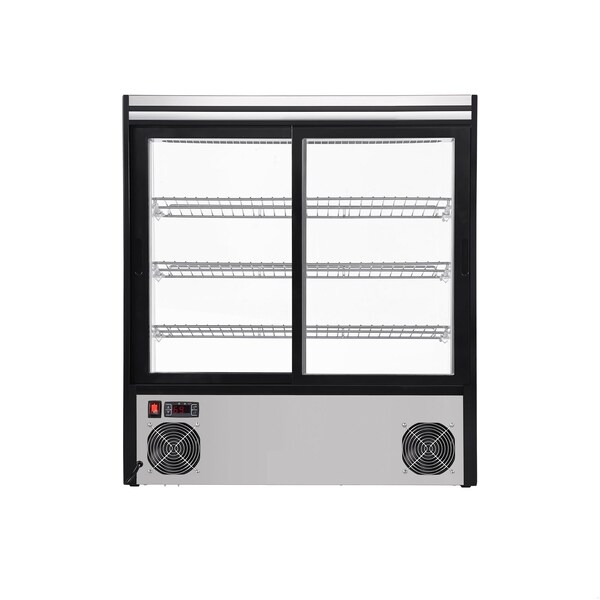 Koolmore 31 in. 4-Tier Commercial Countertop Display Refrigerator in Stainless-Steel - CDC-69-SS