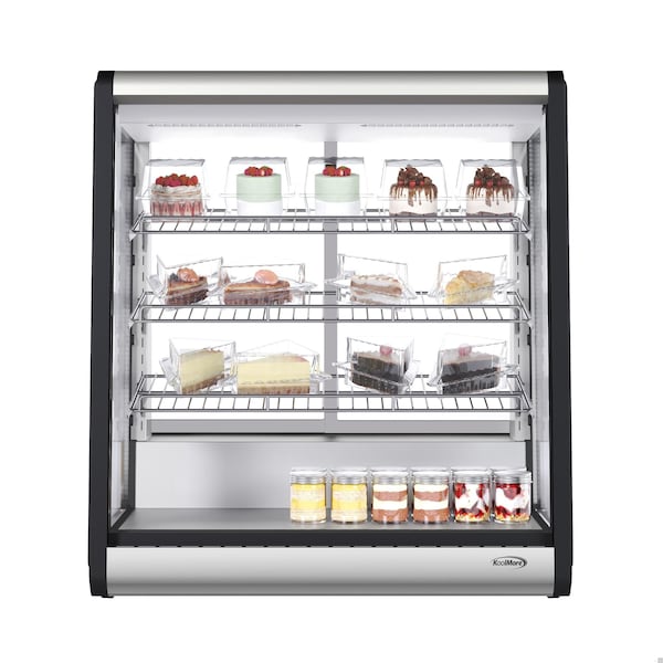 Koolmore 31 in. 4-Tier Commercial Countertop Display Refrigerator in Stainless-Steel - CDC-69-SS