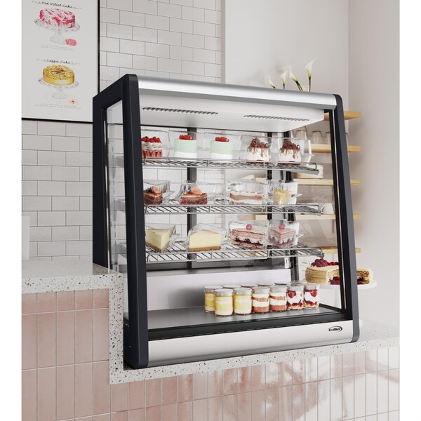 Koolmore 31 in. 4-Tier Commercial Countertop Display Refrigerator in Stainless-Steel - CDC-69-SS