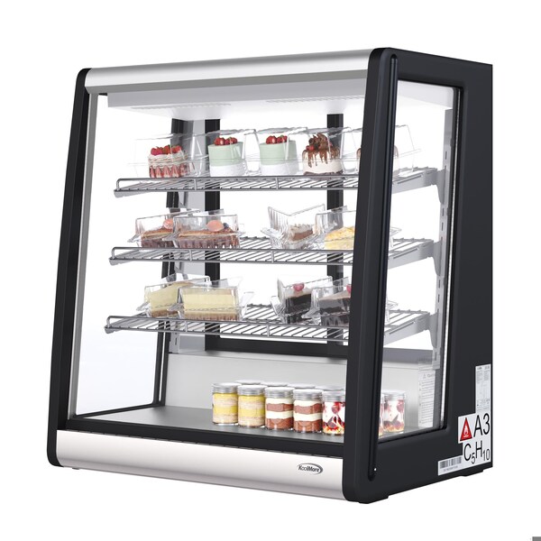 Koolmore 31 in. 4-Tier Commercial Countertop Display Refrigerator in Stainless-Steel - CDC-69-SS