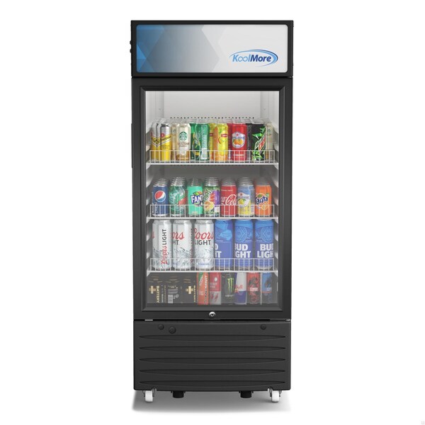 Koolmore 6 cu. ft. One Glass Door Commercial Display Merchandiser Refrigerator KM-MDR-1D-6C - KM-MDR-1D-6C