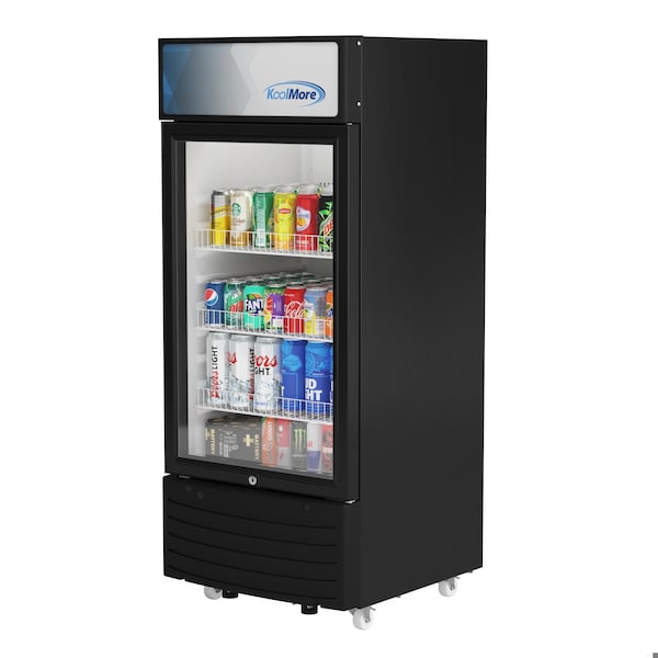 Koolmore 6 cu. ft. One Glass Door Commercial Display Merchandiser Refrigerator KM-MDR-1D-6C - KM-MDR-1D-6C