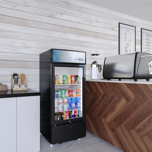 Koolmore 6 cu. ft. One Glass Door Commercial Display Merchandiser Refrigerator KM-MDR-1D-6C - KM-MDR-1D-6C