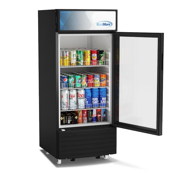Koolmore 6 cu. ft. One Glass Door Commercial Display Merchandiser Refrigerator KM-MDR-1D-6C - KM-MDR-1D-6C